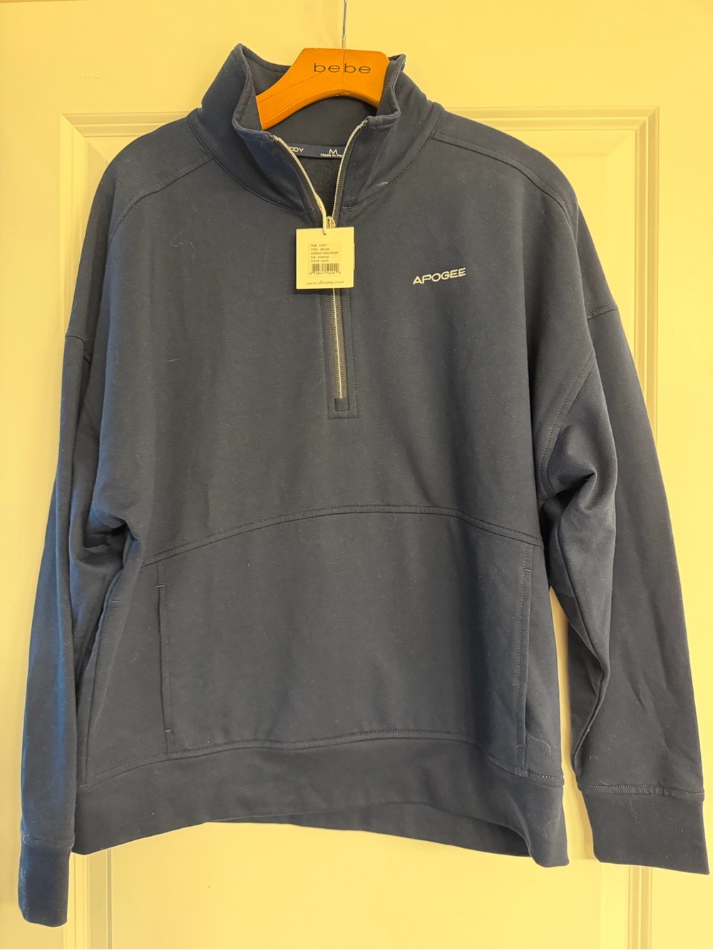 Woman’s  Navy Quarter-Zip Pullover Sweater